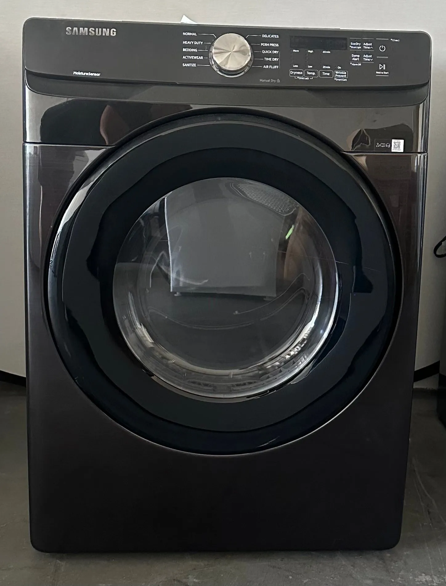 Samsung DVG45T6000V 27 Inch Gas Dryer with 7.5 cu. ft. Capacity, Sensor Dry, Smart Care, Eco Dry, 10 Dryer Programs, 9 Dryer Options, Sanitize Cycle, Interior Drum Light, Lint Filter Indicator, Reversible Door, and ADA Compliant