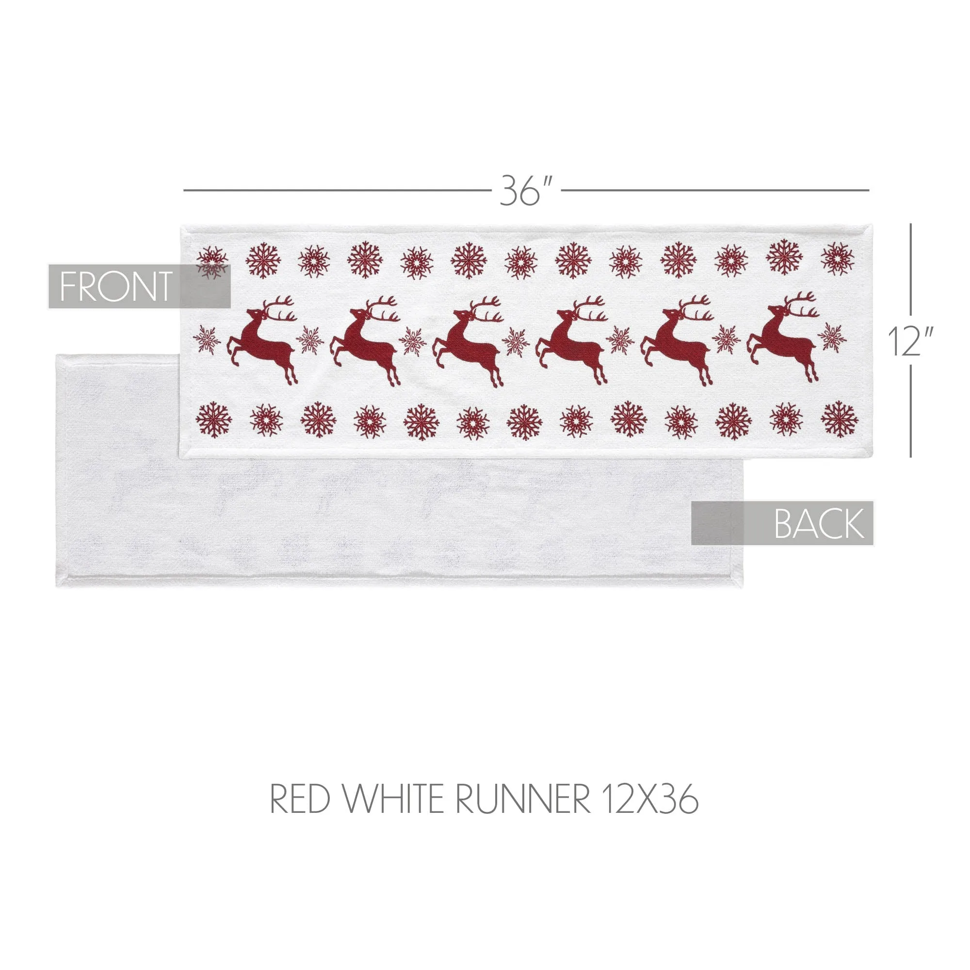 Scandia Snowflake Red White Runner