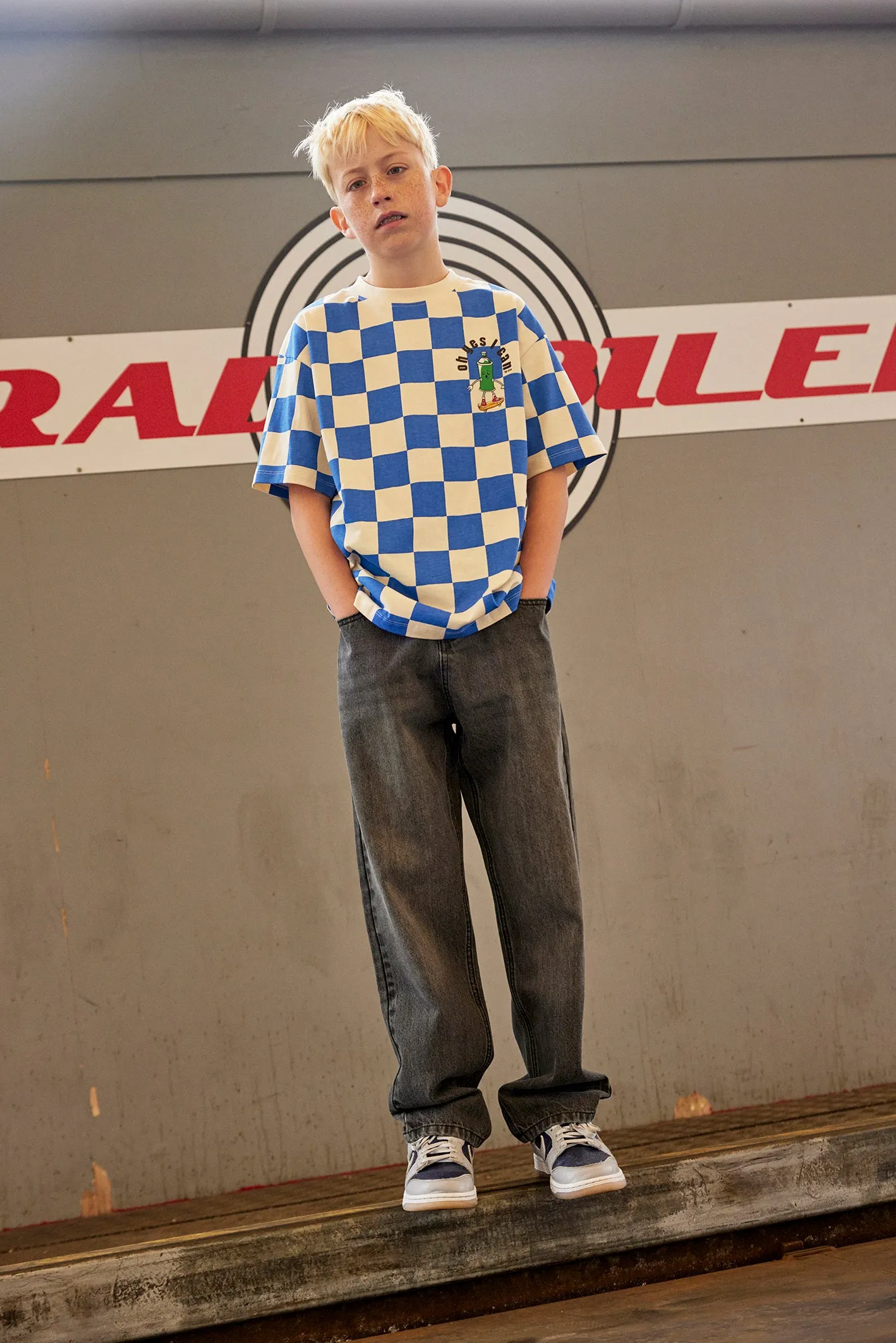 The Jeff Oversized T-Shirt - Strong Blue - KIDS