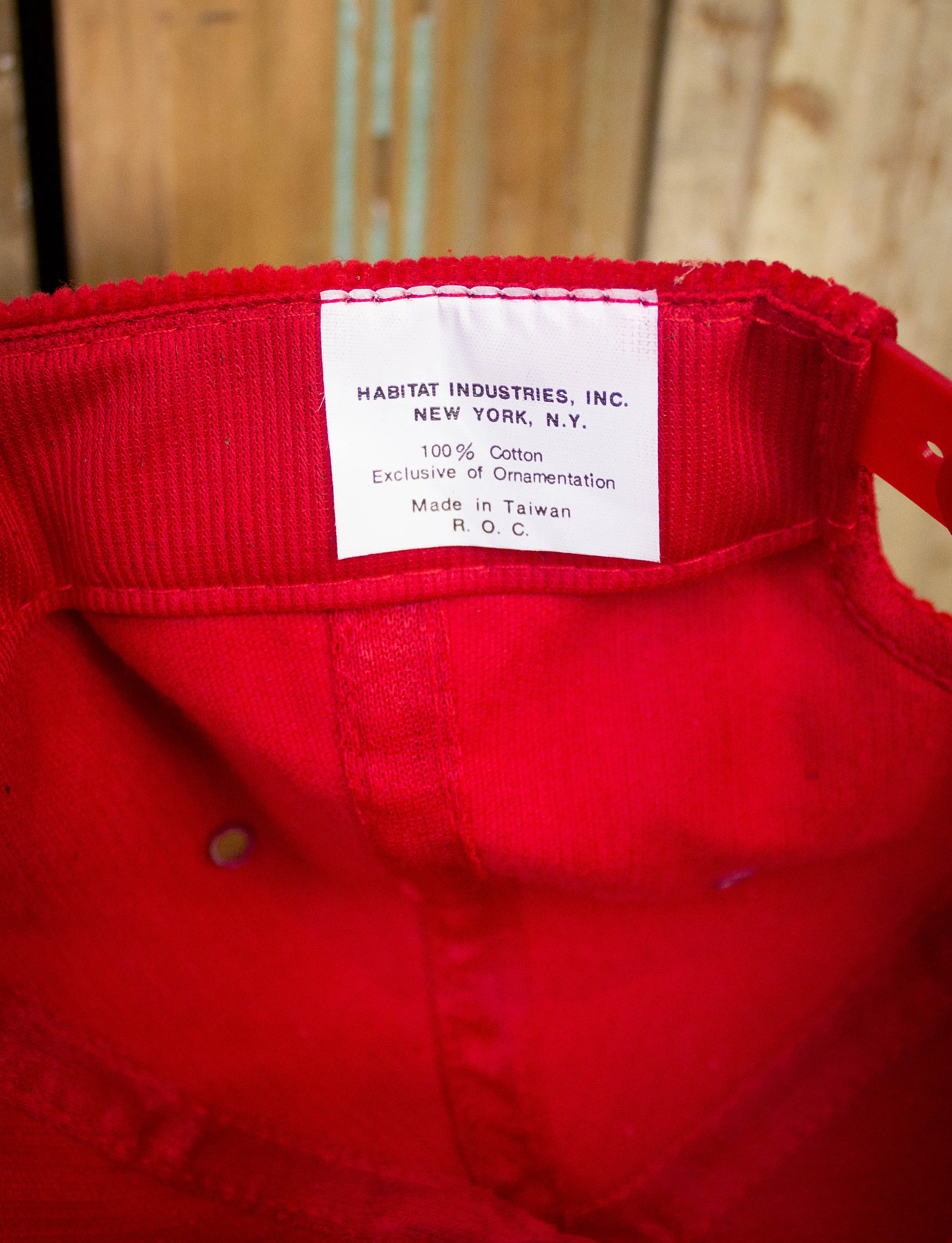 Vintage 80s Red Corduroy Malboro Snapback Hat